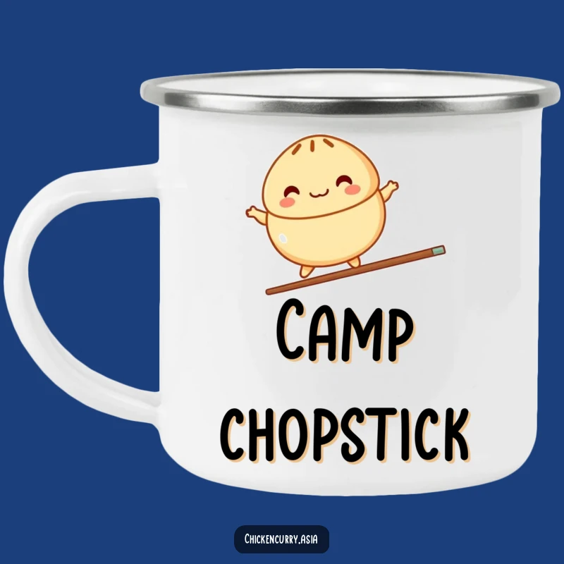 Funny Steamed Bun Camping Mug: Durable Cartoon Cup for Outdoor Fun