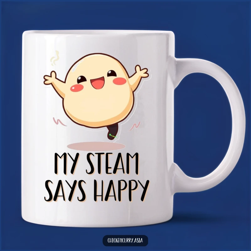 Funny Dumpling Steam Leap Mug: Hilarious Cartoon Dumpling Gift for Foodies