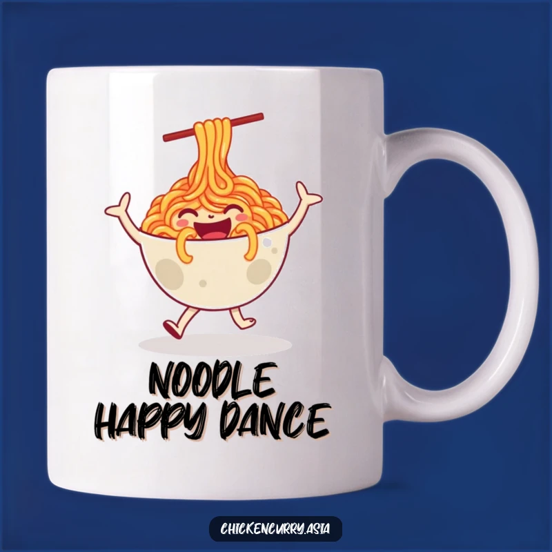 Funny Noodle Dance Mug: Hilarious Food Character Gift for Pasta Lovers