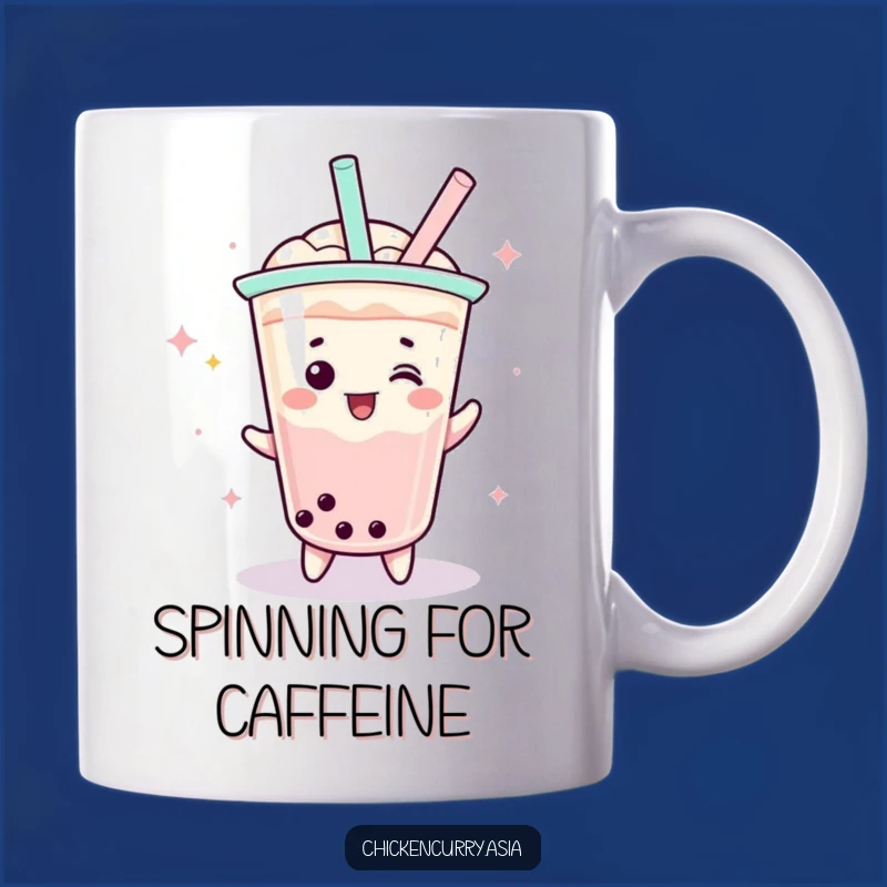 Funny Boba Tea Spin Mug - A Joyful Gift for Bubble Tea Lovers