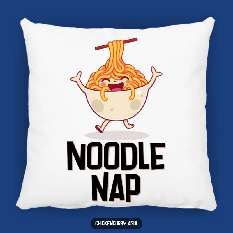 Funny Noodle Dance Pillow: Soft Cartoon Cushion for Cozy Vibes