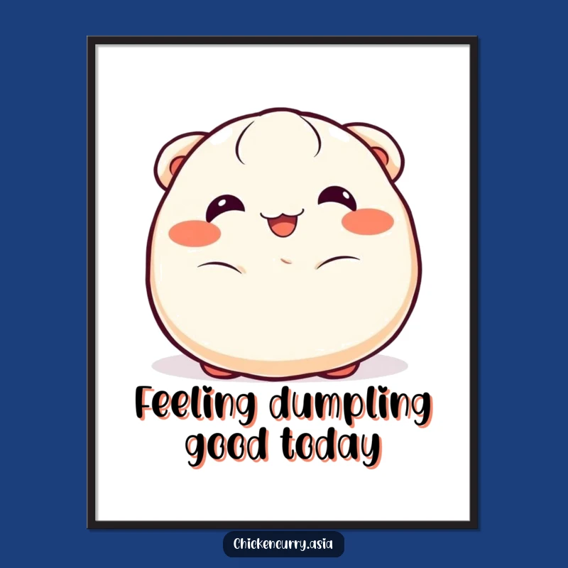 Funny Free Printable Wall Art: Wiggling Dumpling Whimsical Downloadable Art