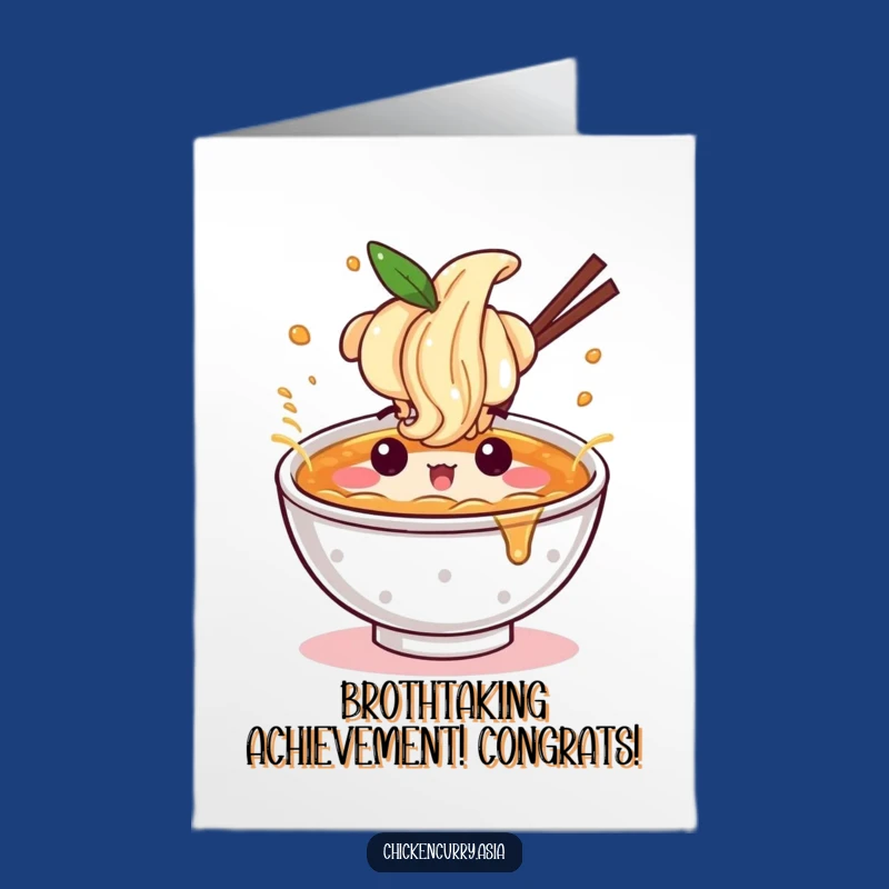 Free Printable Congrats Card: Ramen Splash Funny Downloadable Gift