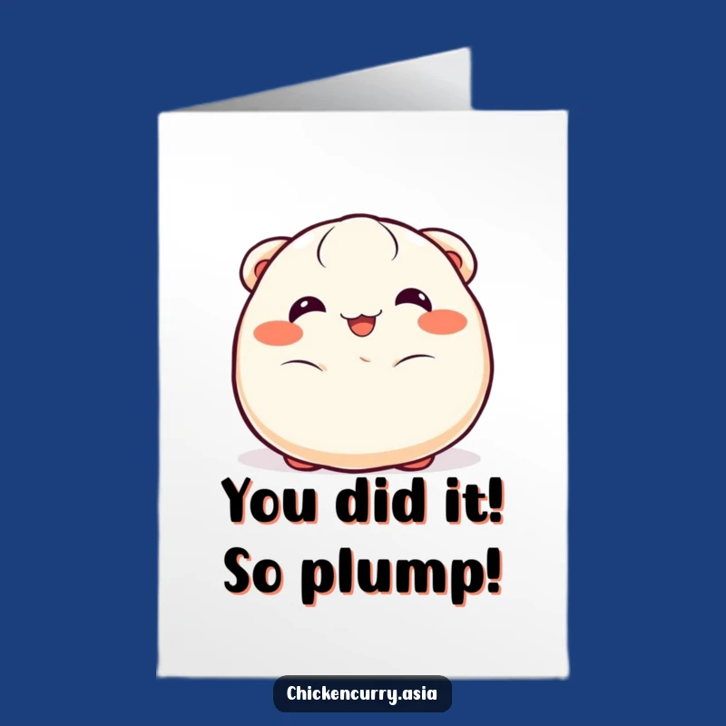 Free Printable Congrats Card: Dumpling Wiggle Funny Downloadable Gift