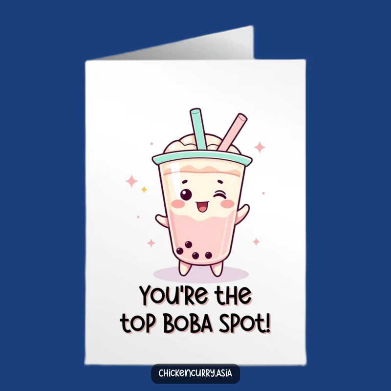 Free Printable Congrats Card: Boba Spin Funny Downloadable Gift