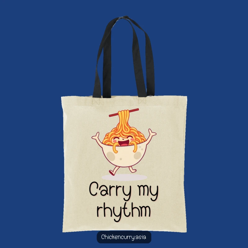 Funny Noodle Dance Tote Bag: Stylish Cartoon Carry-All for Daily Fun