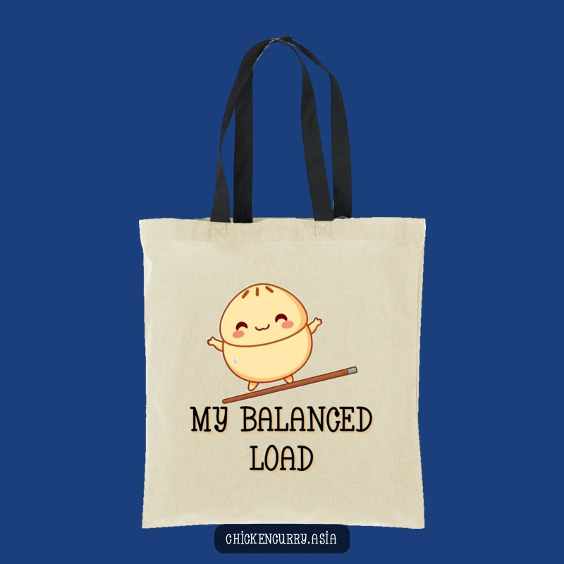 Funny Steamed Bun Tote Bag: Hilarious Cartoon Carry-All for Daily Errands
