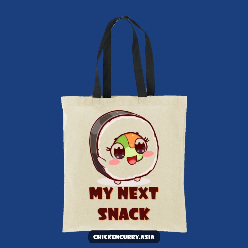 Funny Sushi Tote Bag: Hilarious Cartoon Carry-All for Sushi Enthusiasts